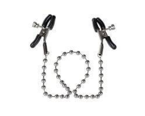 Зажимы для сосков Nipple Clamps Silver Beaded 